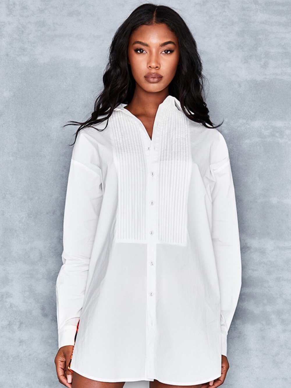 Classic white Deconstructed Tuxedo Crop Shirt Raw Hem Corset Layering Top